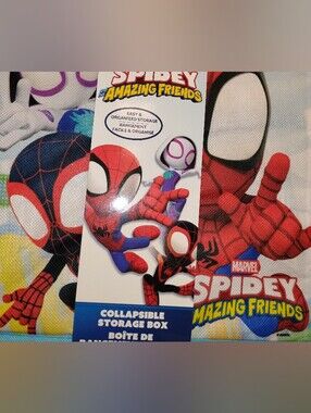 Marvel Spidey and His Amazing Friends Red, Blue & Black Collapsible Storage Box